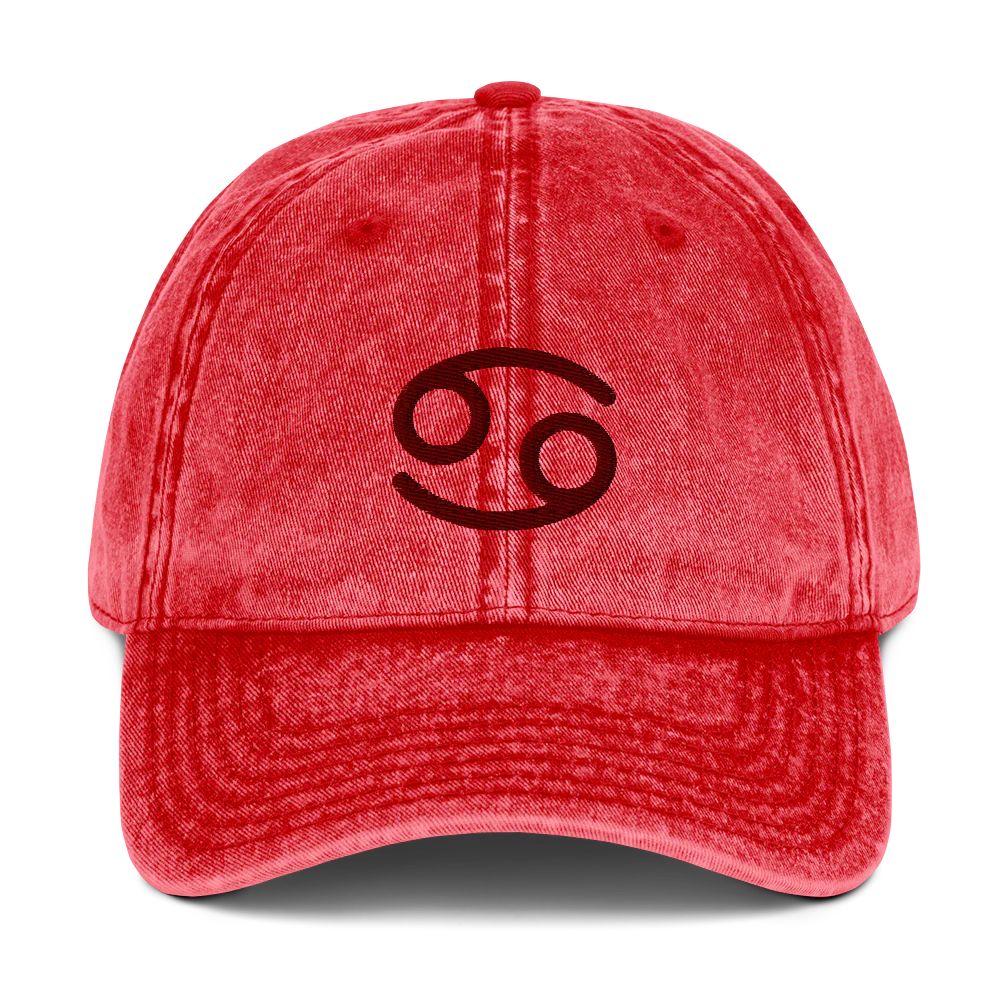 Embroidered Zodiac Symbol Vintage Cap