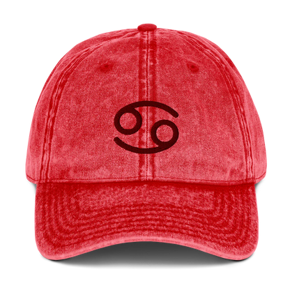 Embroidered Zodiac Symbol Vintage Cap