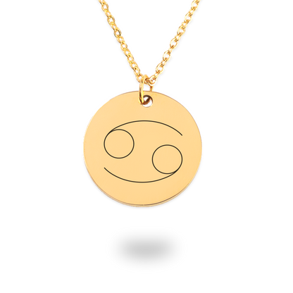 Cancer As Fuck Zodiac Coin Necklace