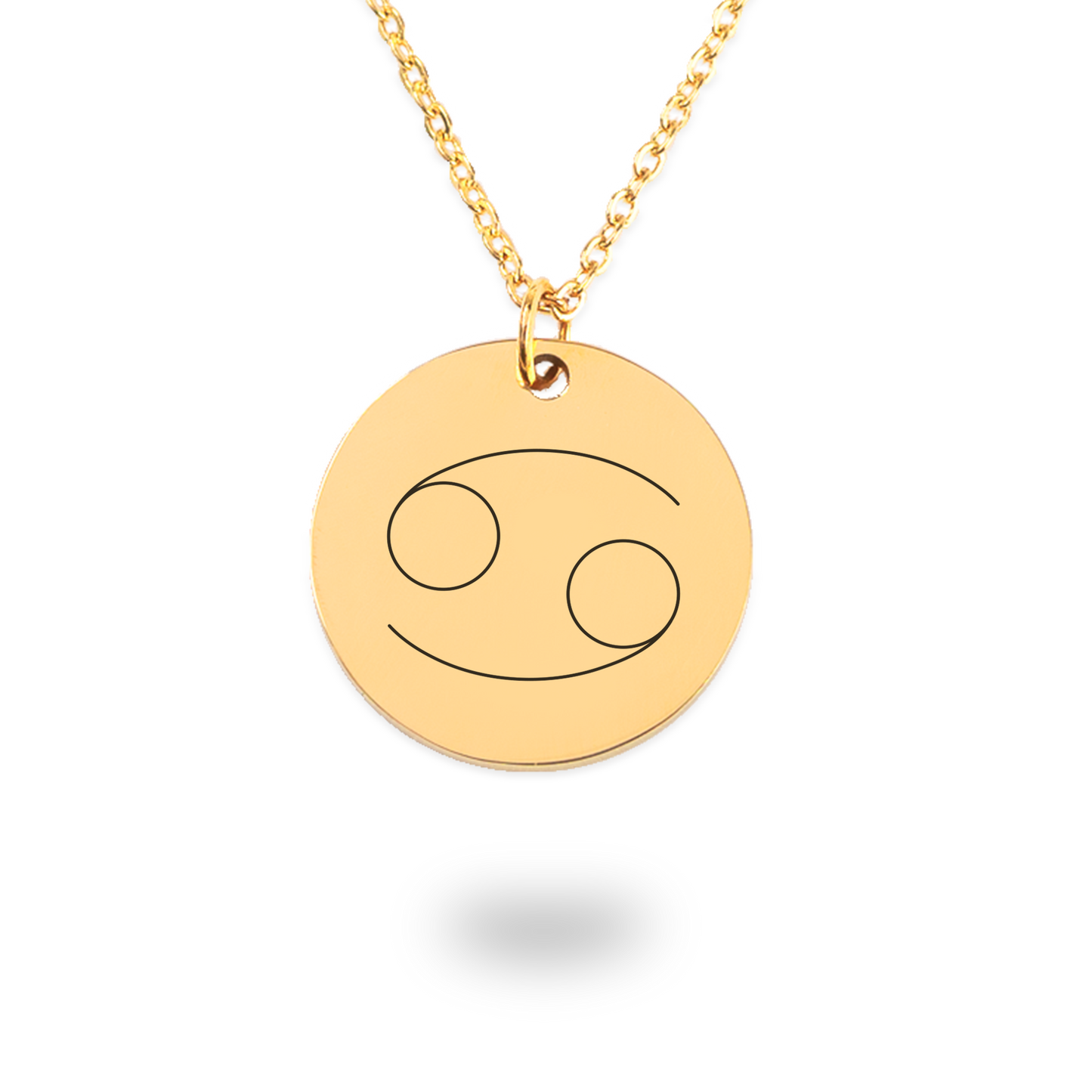 Cancer Symbol Zodiac Coin Necklace