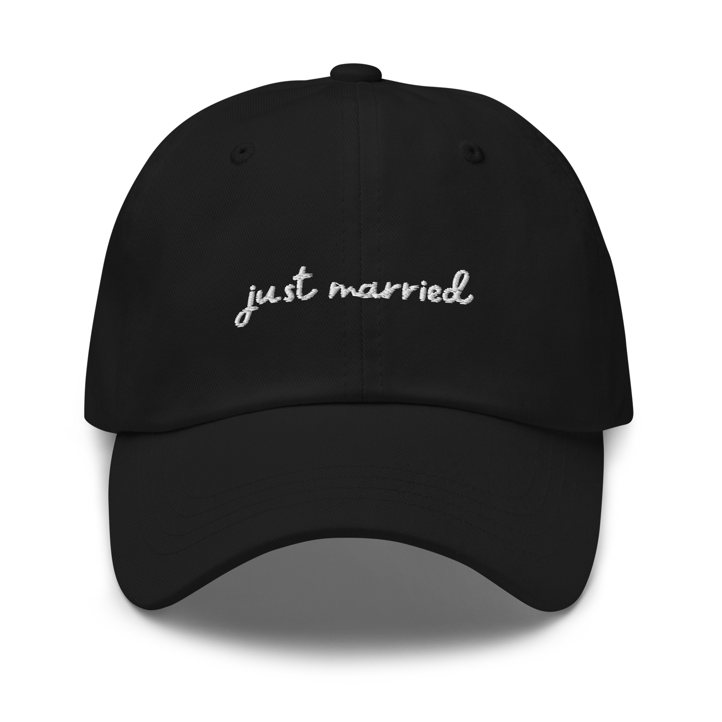 Just Married Newlywed Embroidered Cap