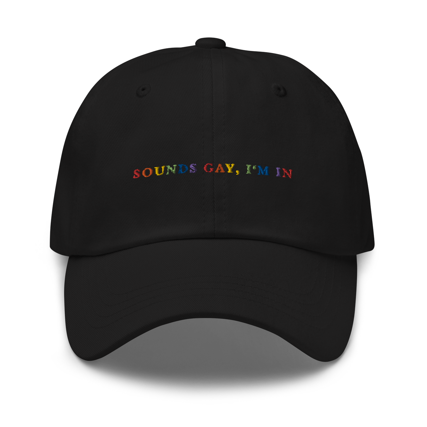 Sounds Gay, I'm In Pride Embroidered Dad Hat