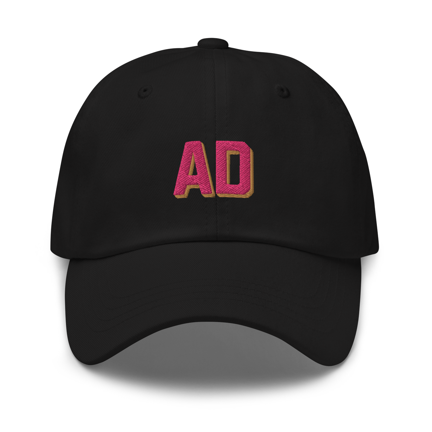 CUSTOM Varsity Initials Pink Embroidered Dad Hat