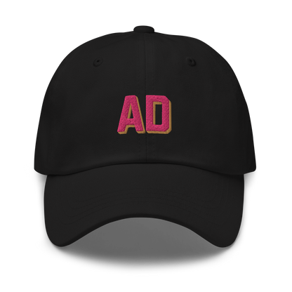 CUSTOM Varsity Initials Pink Embroidered Dad Hat