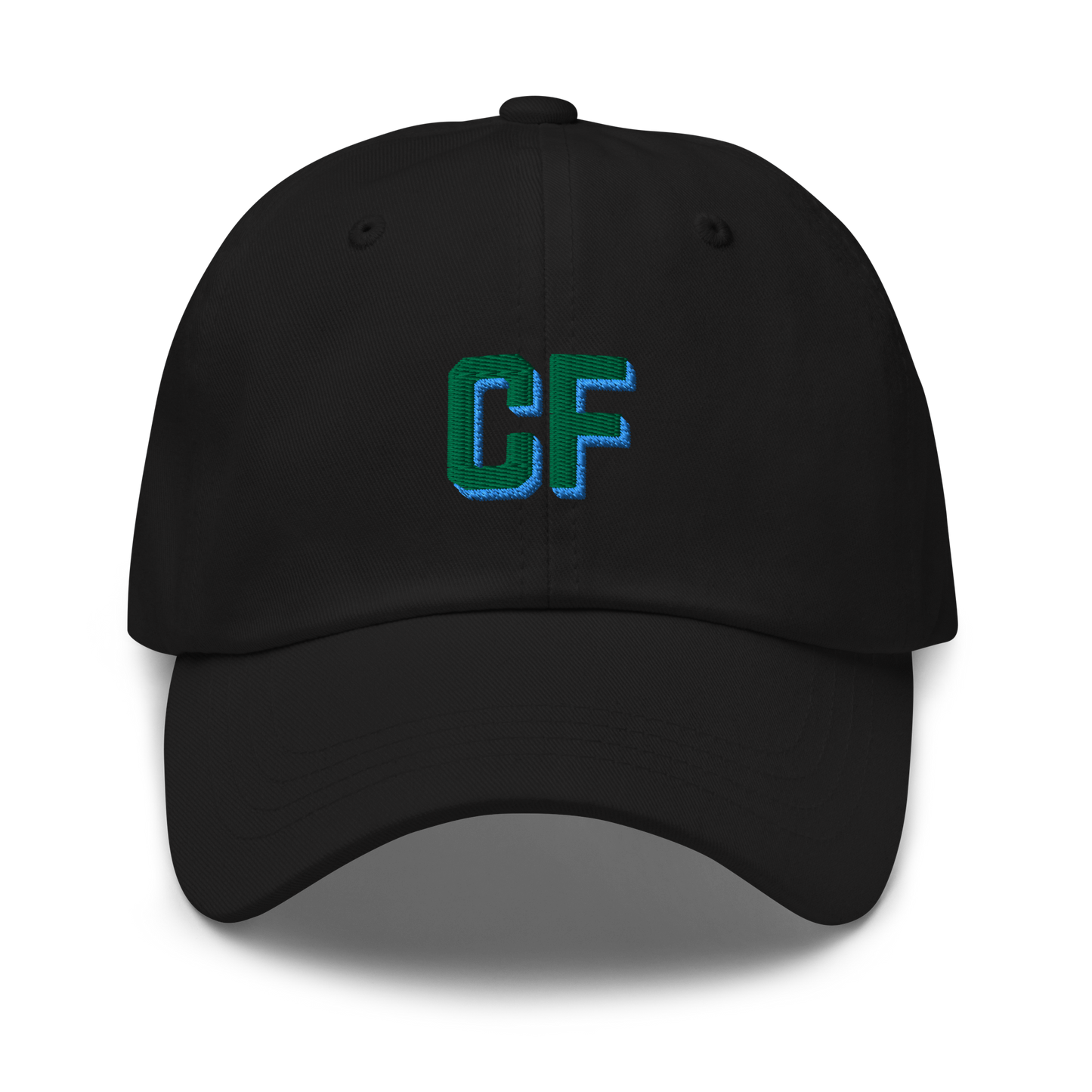 CUSTOM Varsity Initials Green Embroidered Dad Hat