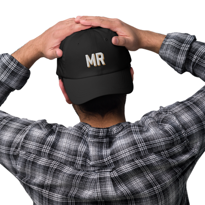 CUSTOM Varsity Initials White Embroidered Dad Hat