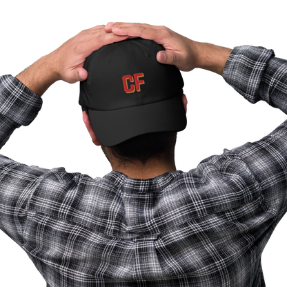 CUSTOM Varsity Initials Red Embroidered Dad Hat