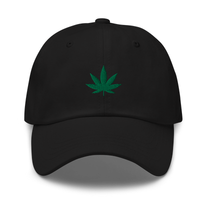 Weed Leaf Embroidered Dad Hat