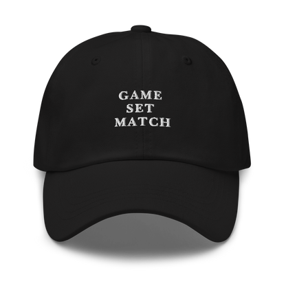 Game Set Match Tennis Embroidered Dad Hat