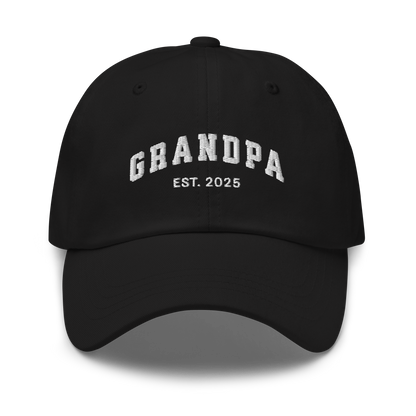 CUSTOM YEAR Grandpa to Be Embroidered Dad Hat