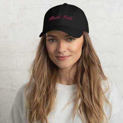 Bride Tribe Bachelorette Cursive Embroidered Dad Hat