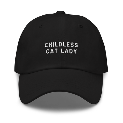 Childless Cat Lady Embroidered Dad Hat