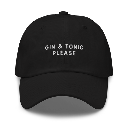 Gin & Tonic Please Cocktail Embroidered Dad Hat