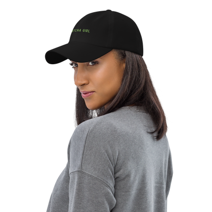 Matcha Girl Embroidered Dad Hat