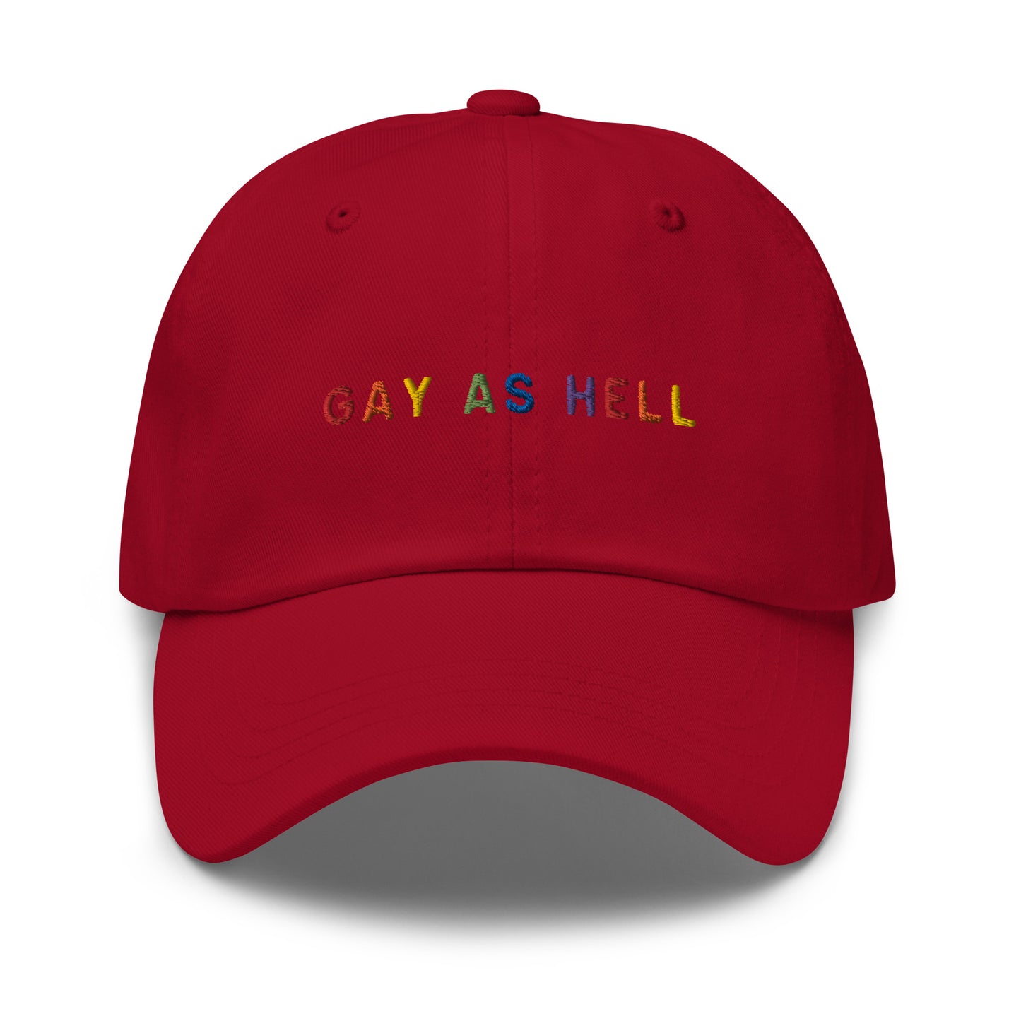 Gay as Hell Pride Embroidered Dad Hat