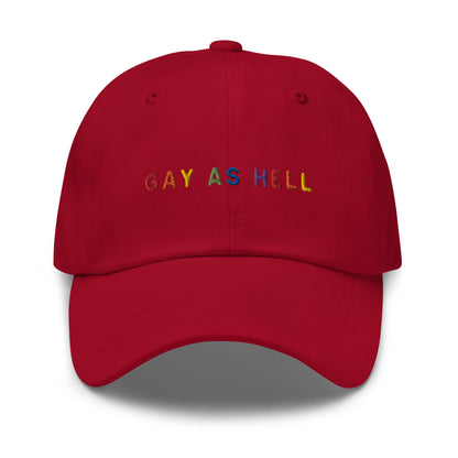 Gay as Hell Pride Embroidered Dad Hat