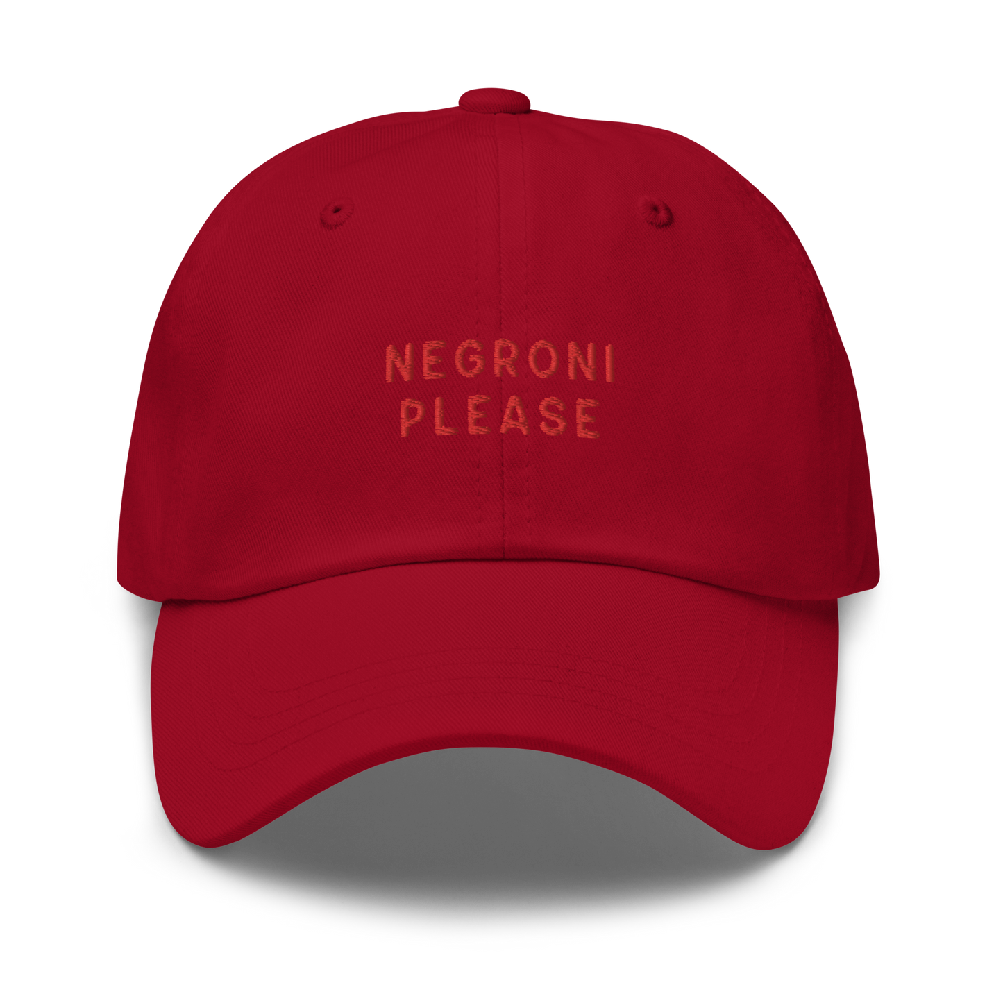 Negroni Please Cocktail Embroidered Dad Hat