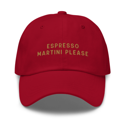 Espresso Martini Cocktail Embroidered Dad Hat