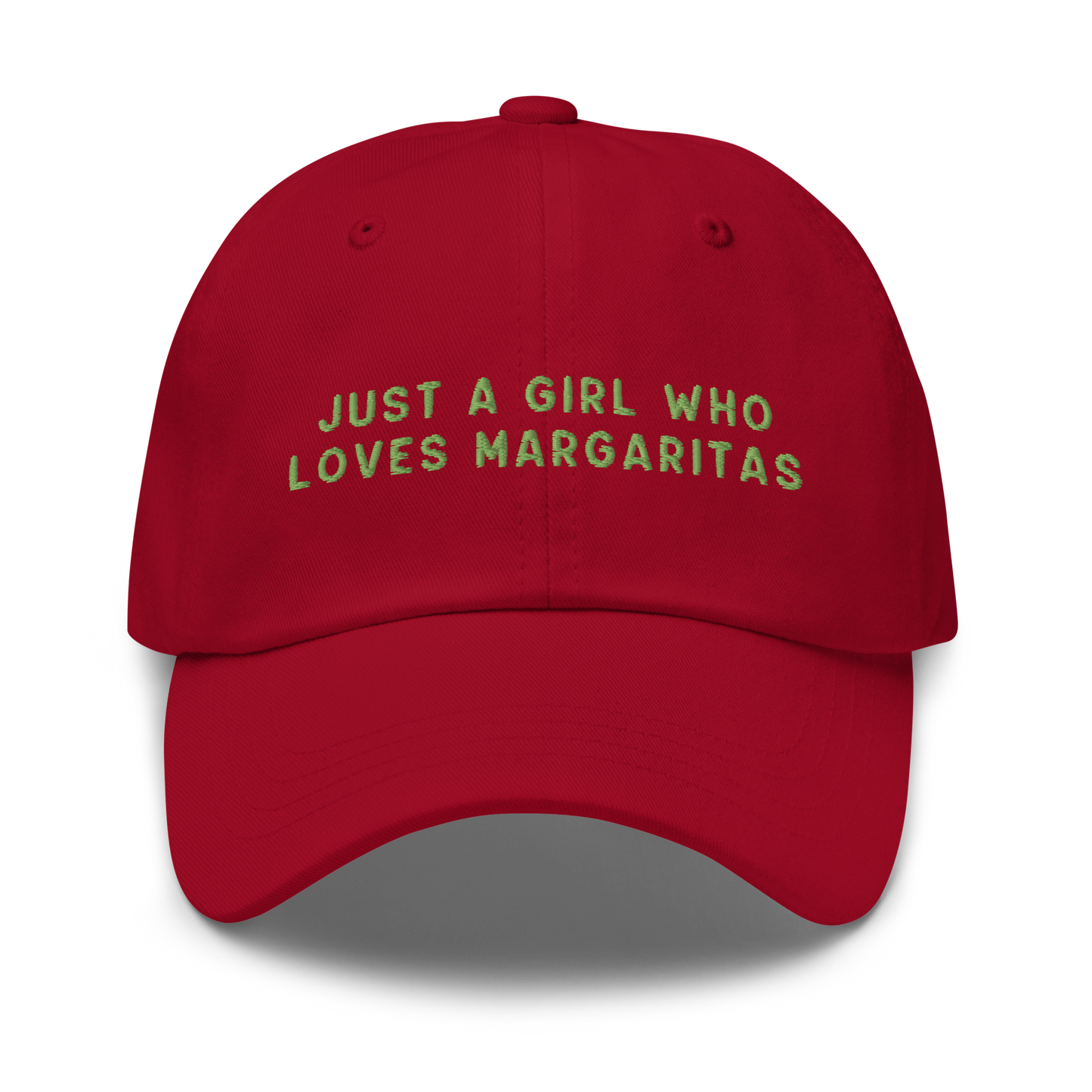 Just A Girl Who Loves Margaritas Embroidered Cap