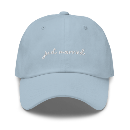 Just Married Newlywed Embroidered Cap