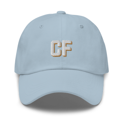 CUSTOM Varsity Initials White Embroidered Dad Hat