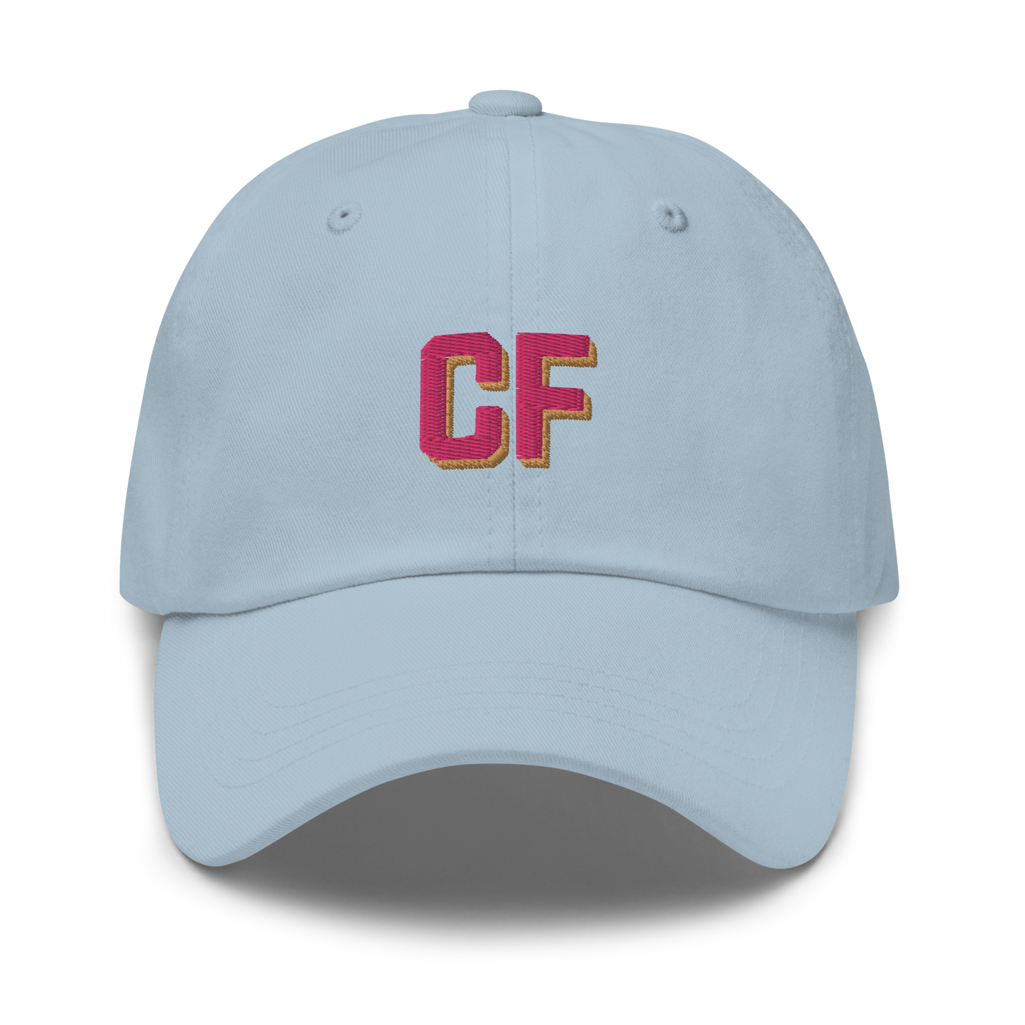 CUSTOM Varsity Initials Pink Embroidered Dad Hat