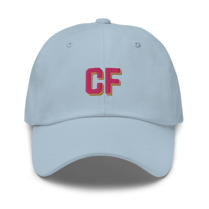 CUSTOM Varsity Initials Pink Embroidered Dad Hat