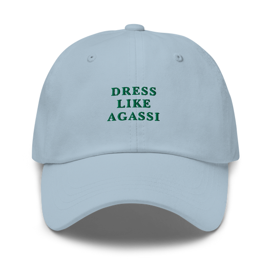Dress Like Agassi Wimbledon Tennis Embroidered Dad Hat