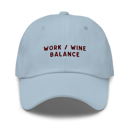 Work / Wine Balance Embroidered Dad Hat