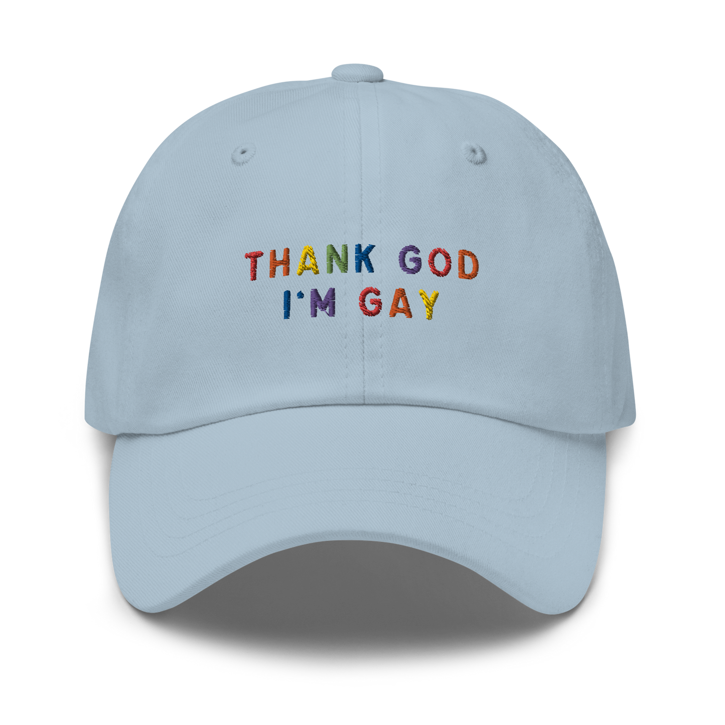 Thank God I'm Gay Pride Embroidered Dad Hat