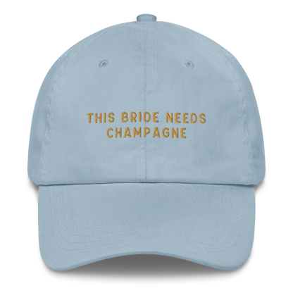 This Bride Needs Champagne Embroidered Cap