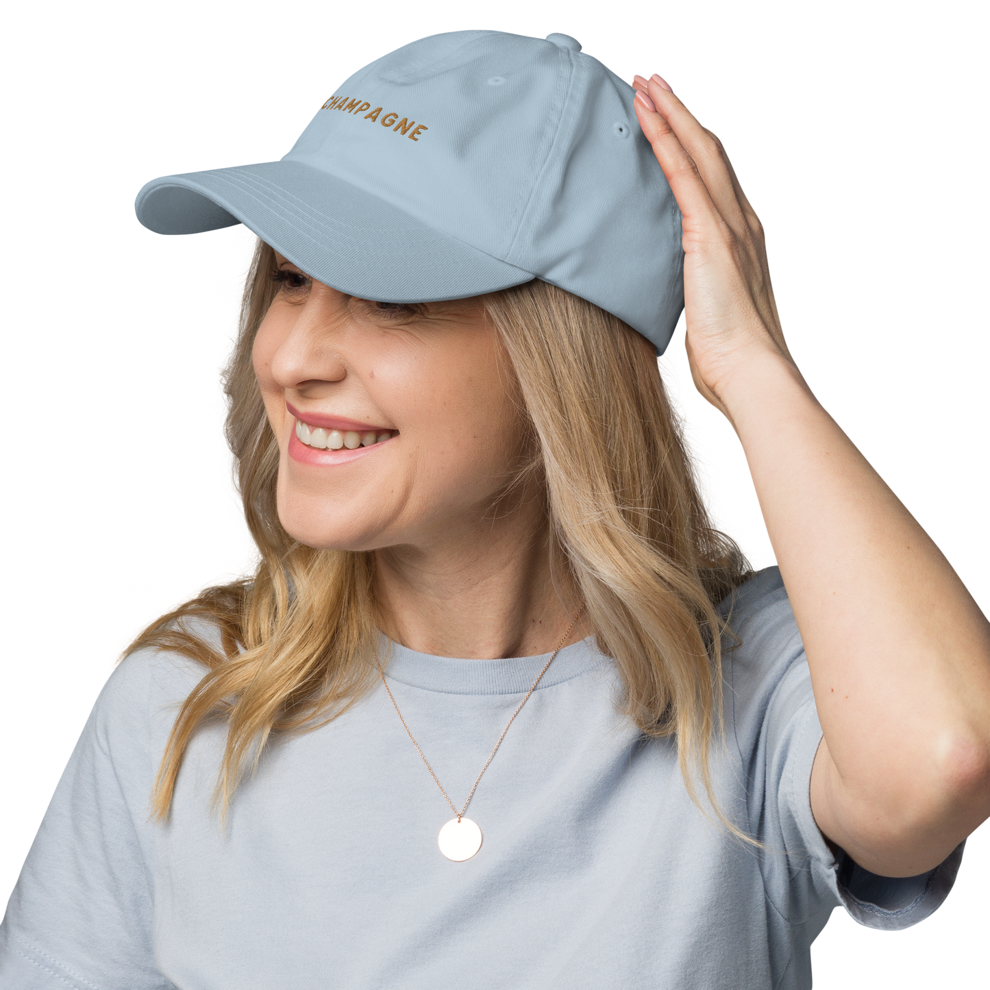 Champagne Embroidered Dad Hat