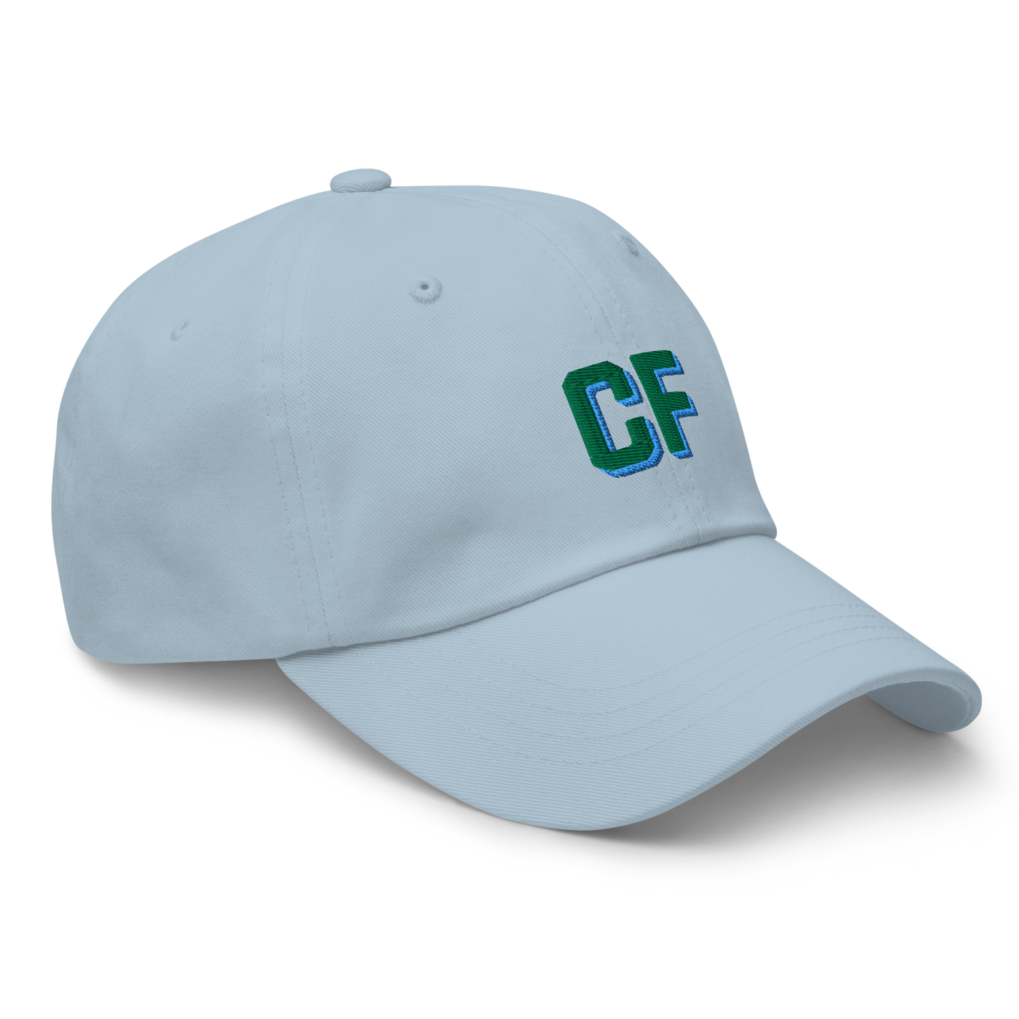 CUSTOM Varsity Initials Green Embroidered Dad Hat