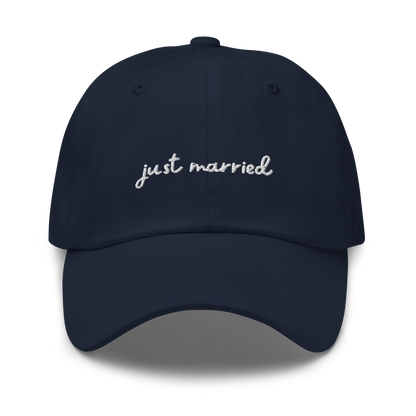 Just Married Newlywed Embroidered Cap