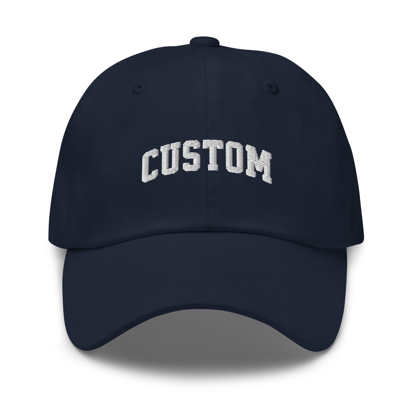 CUSTOM Varsity Font Embroidered Dad Hat