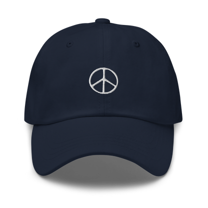 Peace Symbol Embroidered Dad Hat