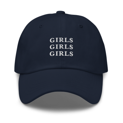 Girls Girls Girls Embroidered Dad Hat