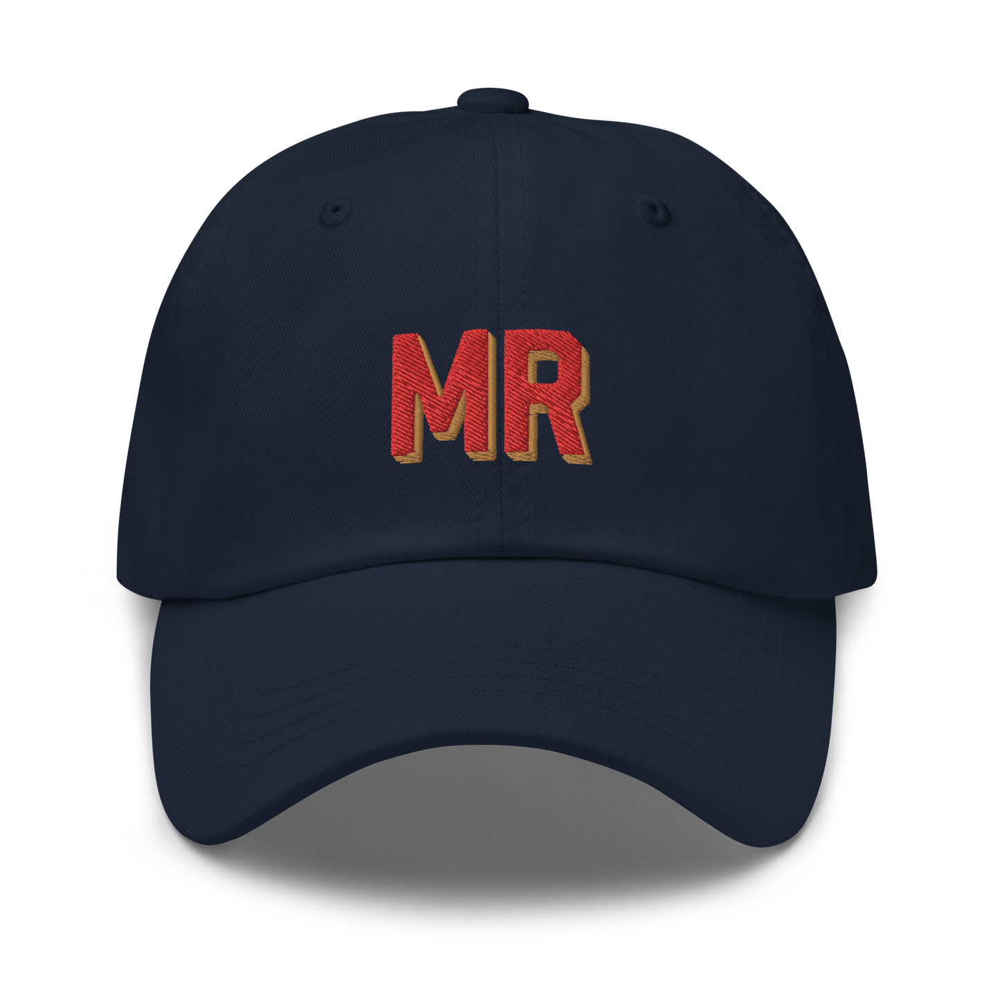 CUSTOM Varsity Initials Red Embroidered Dad Hat