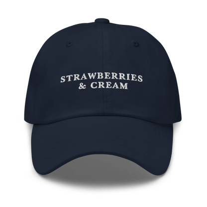 Strawberries & Cream Wimbledon Tennis Embroidered Dad Hat