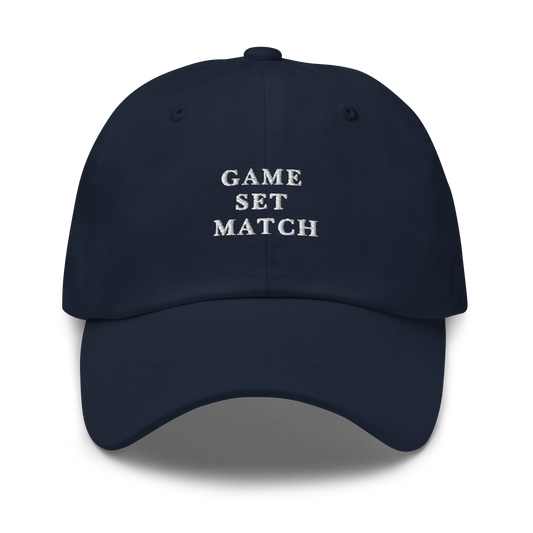 Game Set Match Tennis Embroidered Dad Hat