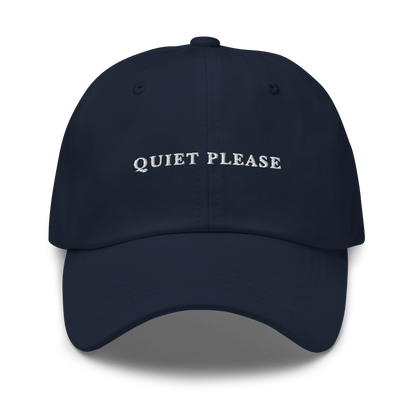 Quiet Please Wimbledon Tennis Embroidered Dad Hat