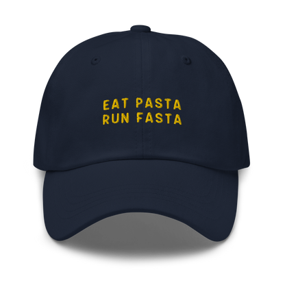 Eat Pasta Run Fasta Embroidered Dad Hat