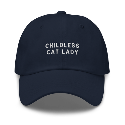 Childless Cat Lady Embroidered Dad Hat