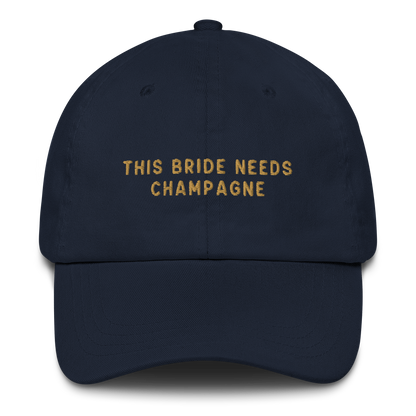 This Bride Needs Champagne Embroidered Cap