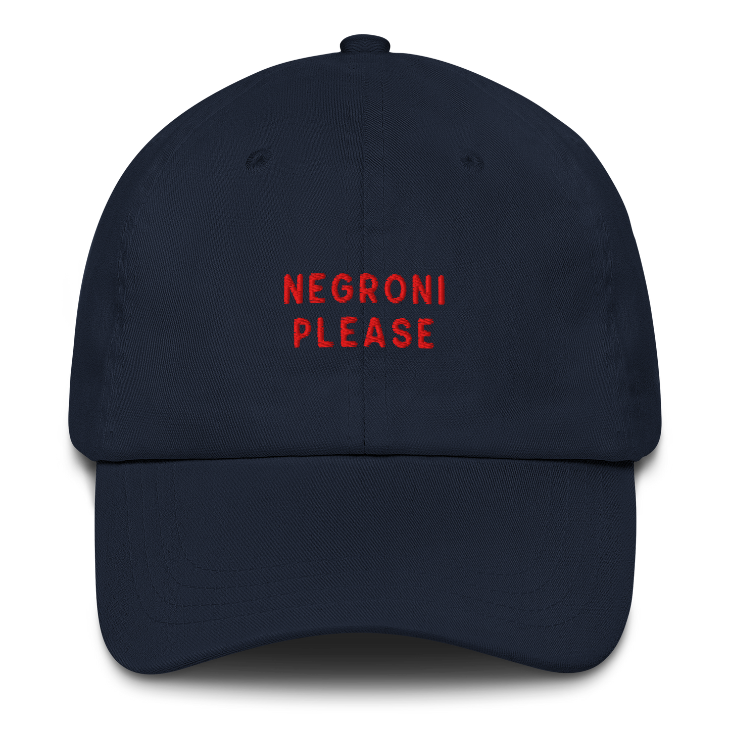 Negroni Please Cocktail Embroidered Dad Hat