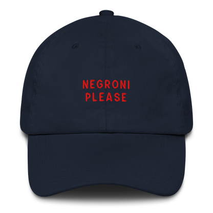 Negroni Please Cocktail Embroidered Dad Hat