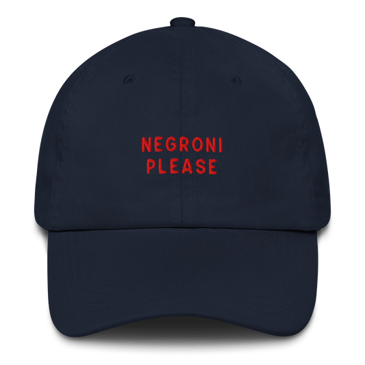 Negroni Please Cocktail Embroidered Dad Hat