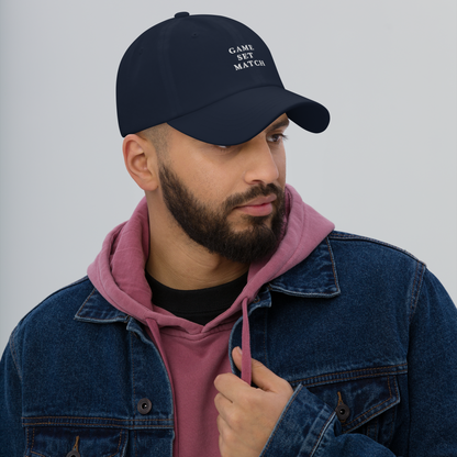 Game Set Match Tennis Embroidered Dad Hat