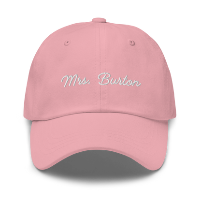 Personalised Mrs Surname Bride Embroidered Cap