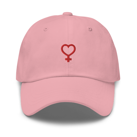 Female Gender Symbol Feminist Embroidered Dad Hat